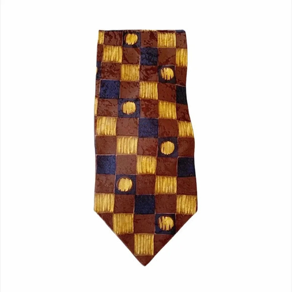 Structure Men’s Italian Silk Tie Muted‎ Tones Professional Eclectic Grandpa Work - Picture 1 of 5